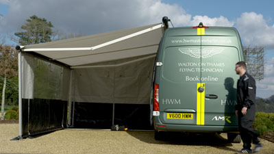 Aston Martin mobile service van